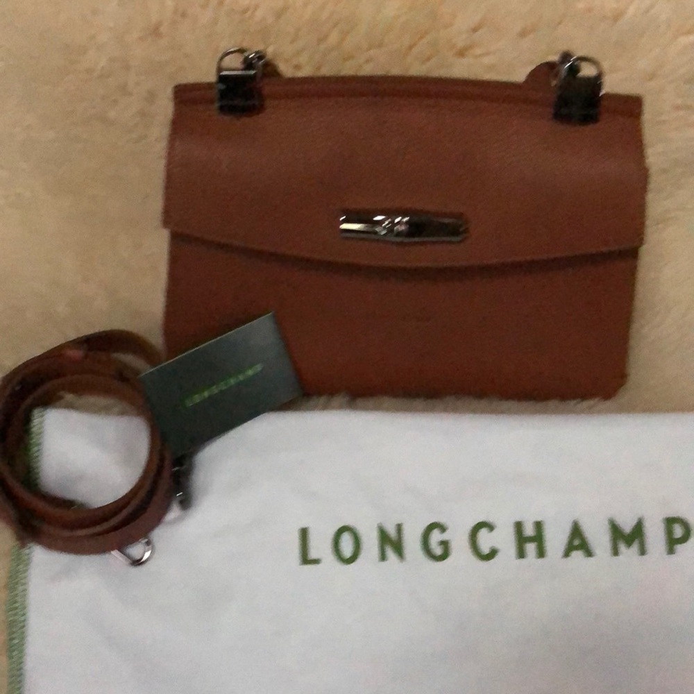 Brand new Longchamp bag leather wt long strap